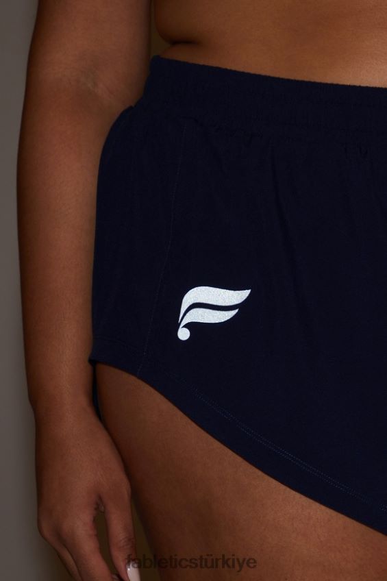 tr Fabletics kadınlar tam hız orta yükseklikte koşu kısa derin lacivert/yansıtıcı logo 40R06B459