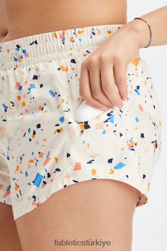 tr Fabletics kadınlar tam hız orta yükseklikte koşu kısa mozaik/yansıtıcı logo 40R06B457