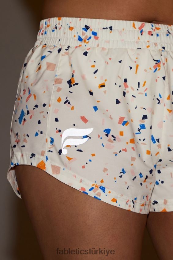 tr Fabletics kadınlar tam hız orta yükseklikte koşu kısa mozaik/yansıtıcı logo 40R06B457