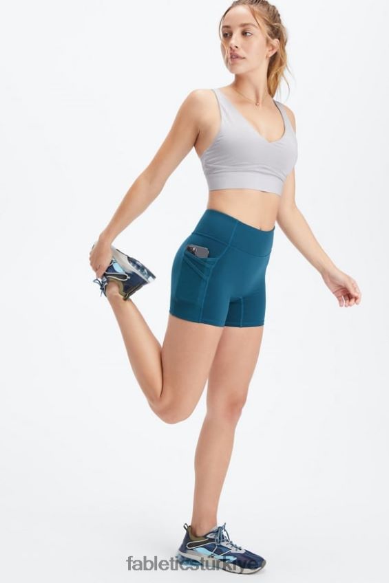 tr Fabletics kadınlar trinity motion365 orta yükseklikte 5\'\' kısa şekerli kireç/hiper çim 40R06B366