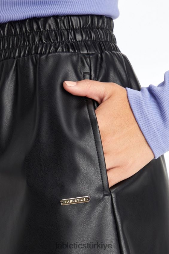 tr Fabletics kadınlar vegan deri yüksek belli kısa adadan kaçış/derin donanma 40R06B356