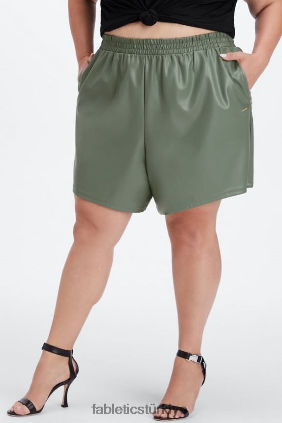 tr Fabletics kadınlar vegan deri yüksek belli kısa ayran zebra vuruşu/ayran 40R06B358