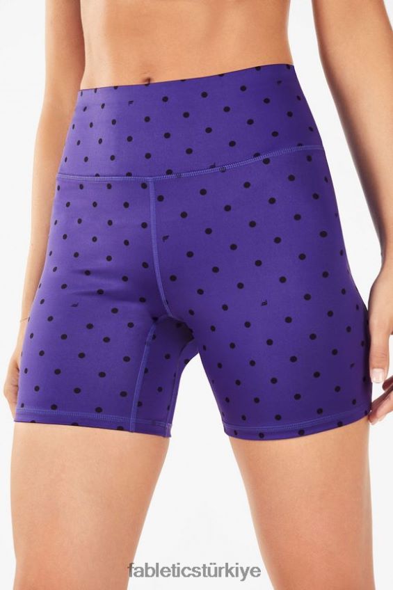 tr Fabletics kadınlar yüksek belli baskılı ultracool şort şeker eriği/siyah puantiyeli 40R06B591