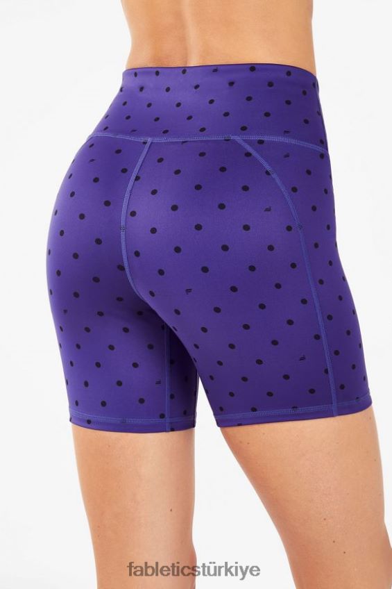 tr Fabletics kadınlar yüksek belli baskılı ultracool şort şeker eriği/siyah puantiyeli 40R06B591