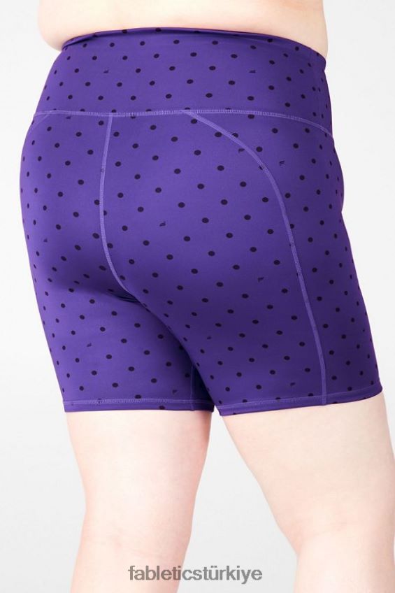 tr Fabletics kadınlar yüksek belli baskılı ultracool şort şeker eriği/siyah puantiyeli 40R06B592