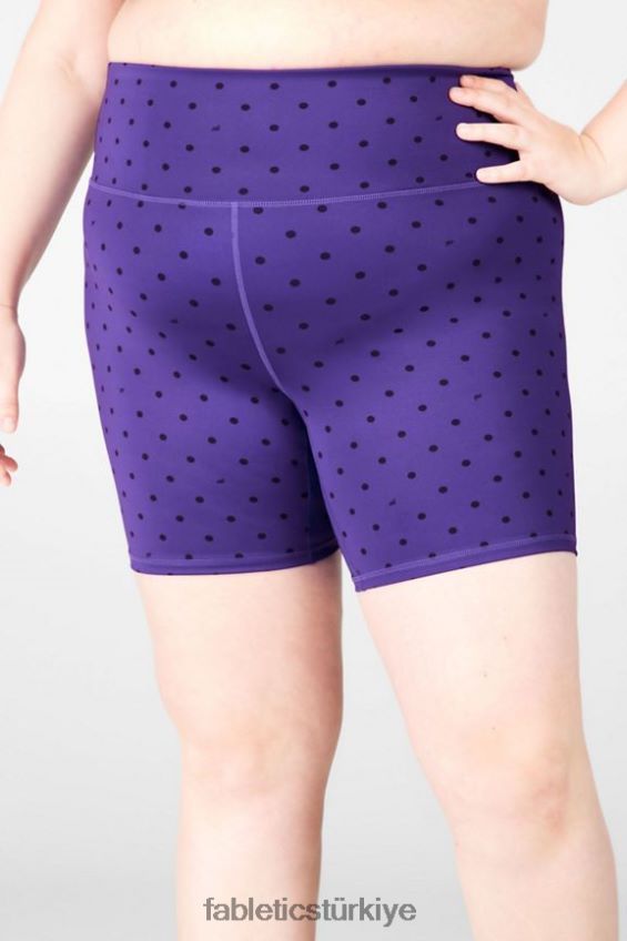 tr Fabletics kadınlar yüksek belli baskılı ultracool şort şeker eriği/siyah puantiyeli 40R06B592