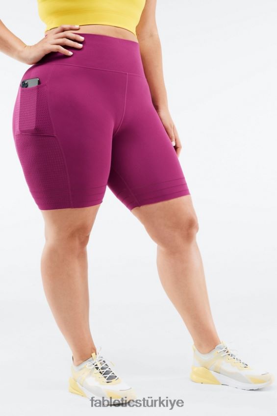 tr Fabletics kadınlar yüksek belli, heykel örgü cepli kısa deniz salyangozu yumruk/turşu grafiği 40R06B545