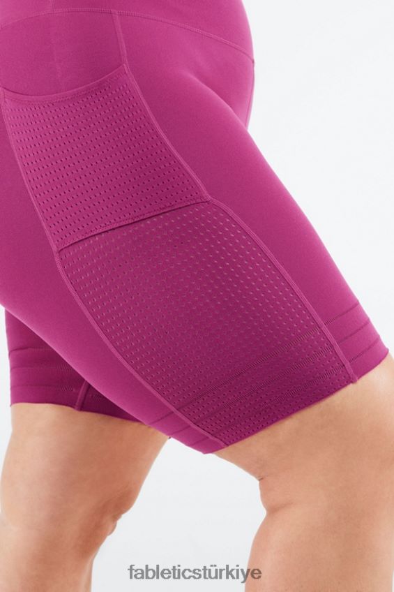 tr Fabletics kadınlar yüksek belli, heykel örgü cepli kısa deniz salyangozu yumruk/turşu grafiği 40R06B545