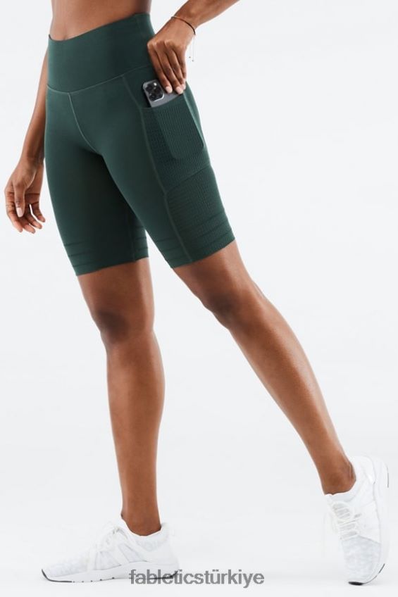 tr Fabletics kadınlar yüksek belli, heykel örgü cepli kısa klasik beyaz/siyah 40R06B543