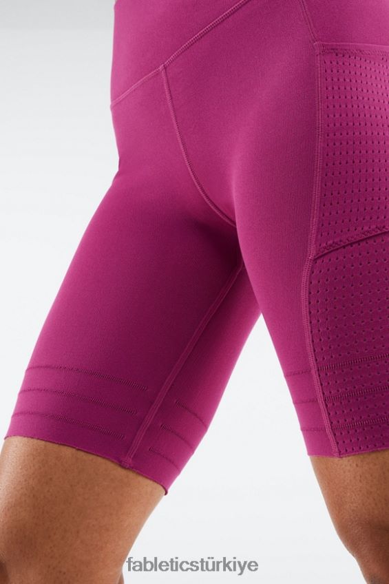 tr Fabletics kadınlar yüksek belli, heykel örgü cepli kısa siyah/klasik beyaz 40R06B544