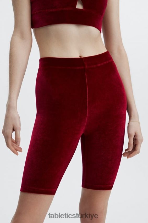 tr Fabletics kadınlar yüksek belli kadife kısa 9 ela/safari 40R06B530