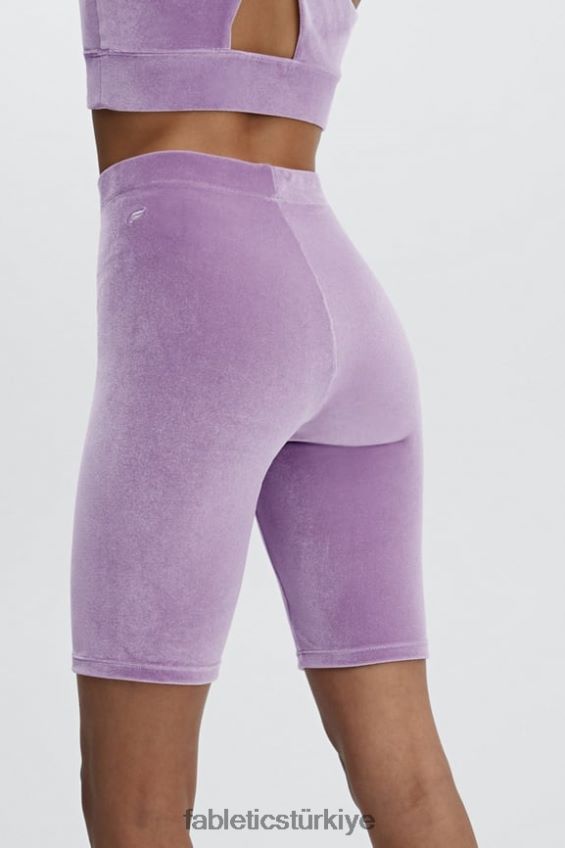 tr Fabletics kadınlar yüksek belli kadife kısa 9 yanardöner mocha/kumul 40R06B529