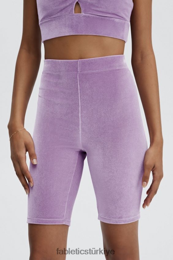 tr Fabletics kadınlar yüksek belli kadife kısa 9 yanardöner mocha/kumul 40R06B529