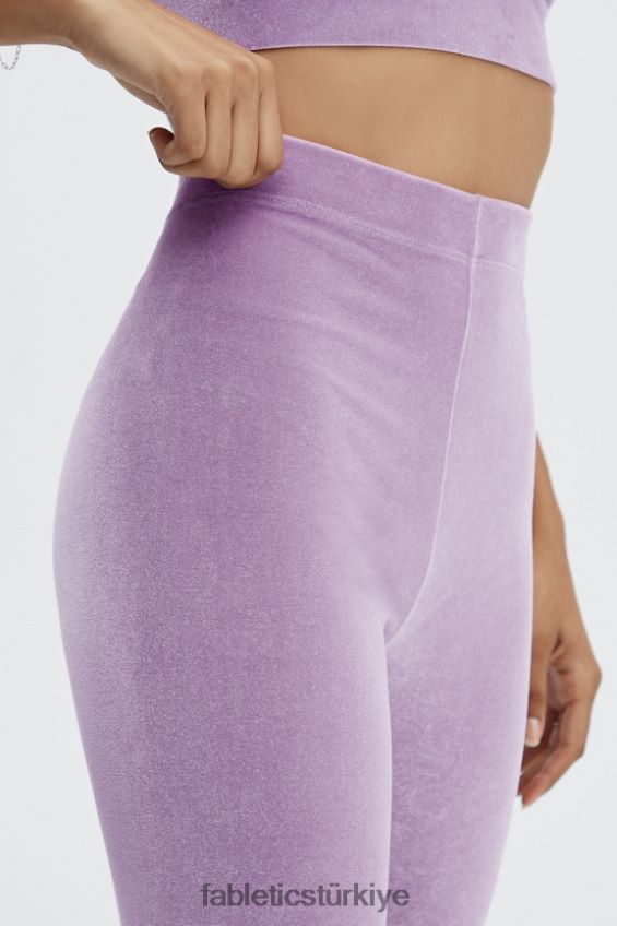 tr Fabletics kadınlar yüksek belli kadife kısa 9 yanardöner mocha/kumul 40R06B529