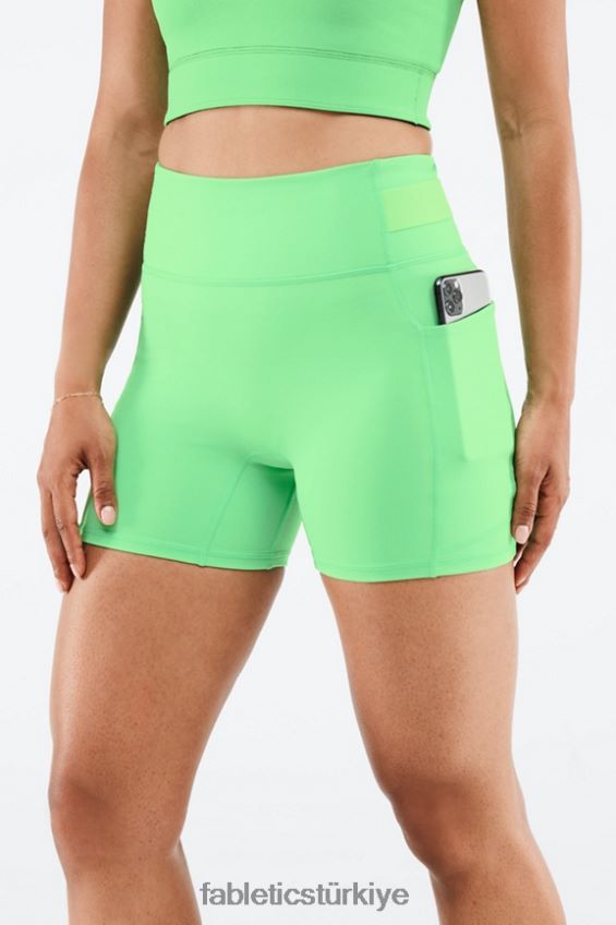 tr Fabletics kadınlar yüksek belli motion365 cep kısa 5\" bahar yaprağı/muhabbet kuşu 40R06B573