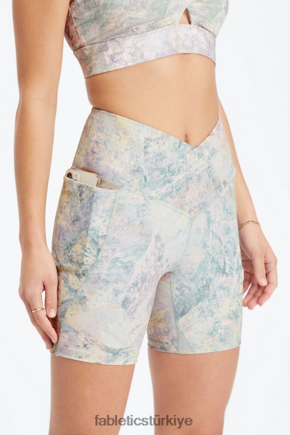 tr Fabletics kadınlar yüksek belli pureluxe crossover 6'' kısa taş ocağı grisi/atomik 40R06B317