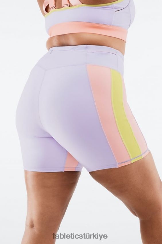 tr Fabletics kadınlar yüksek belli trinity run kısa 7" maun/maun 40R06B551