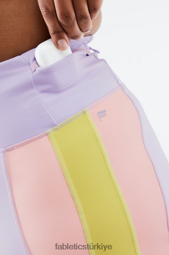 tr Fabletics kadınlar yüksek belli trinity run kısa 7\" maun/maun 40R06B551