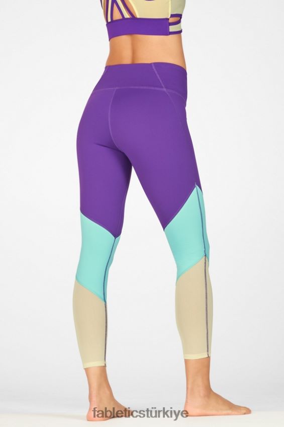 tr Fabletics kadınlar bölge yüksek belli 7/8 berry öpücüğü/bermuda denizi/limon kremi 40R06B1050