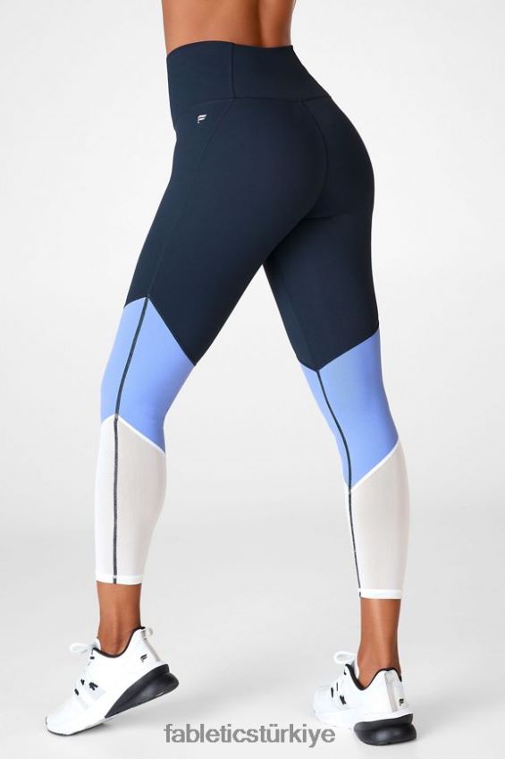 tr Fabletics kadınlar bölge yüksek belli 7/8 gök gürültüsü/safir buz/beyaz 40R06B1061