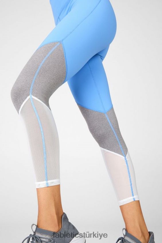 tr Fabletics kadınlar bölge yüksek belli 7/8 marina/gri melanj/beyaz 40R06B1058