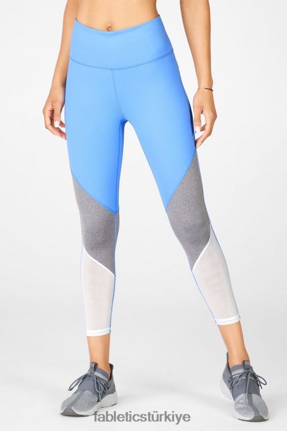 tr Fabletics kadınlar bölge yüksek belli 7/8 marina/gri melanj/beyaz 40R06B1058