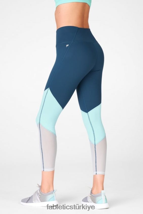 tr Fabletics kadınlar bölge yüksek belli 7/8 mavi nova/gri taş 40R06B1054