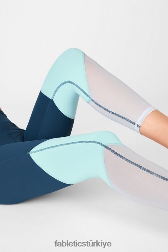 tr Fabletics kadınlar bölge yüksek belli 7/8 mavi nova/gri taş 40R06B1054
