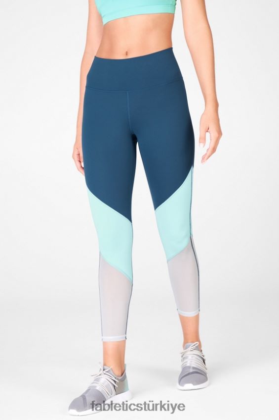 tr Fabletics kadınlar bölge yüksek belli 7/8 mavi nova/gri taş 40R06B1054