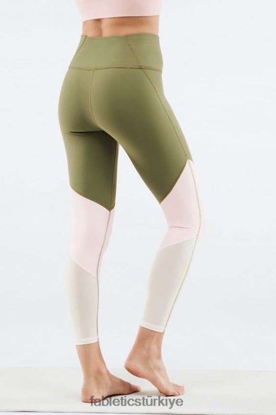 tr Fabletics kadınlar bölge yüksek belli 7/8 okaliptüs/pembe bulut/hindistan cevizi 40R06B1053