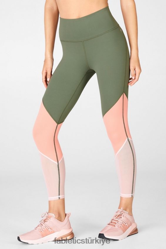 tr Fabletics kadınlar bölge yüksek belli 7/8 safari/çiçek/inci pembesi 40R06B1055