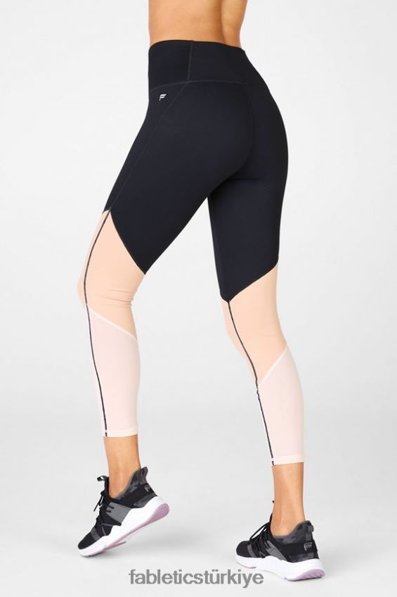 tr Fabletics kadınlar bölge yüksek belli 7/8 siyah/cafe ole/bal sütü 40R06B1059