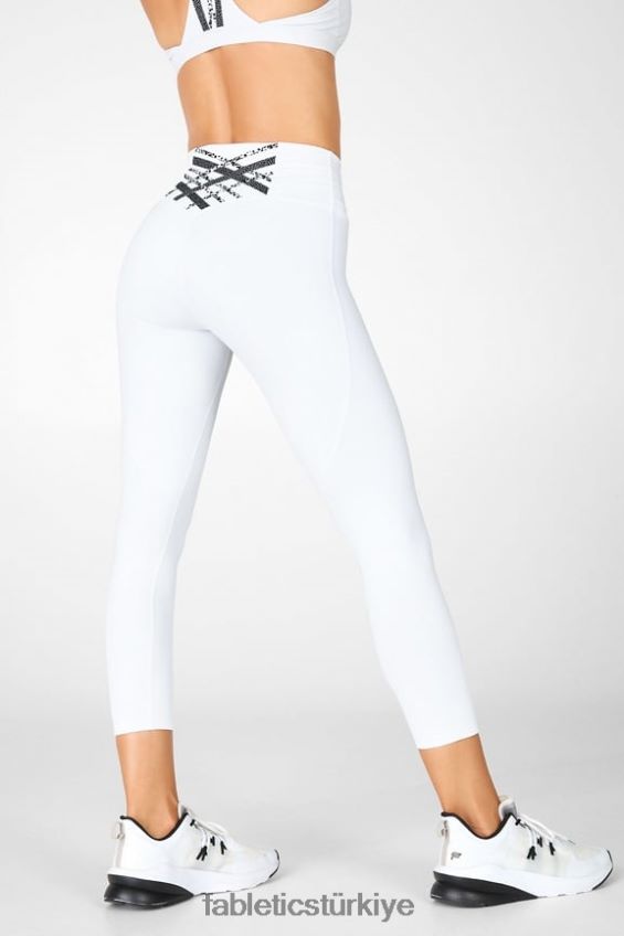 tr Fabletics kadınlar boost ii yüksek belli askılı kapri beyaz/mikro nokta 40R06B1318