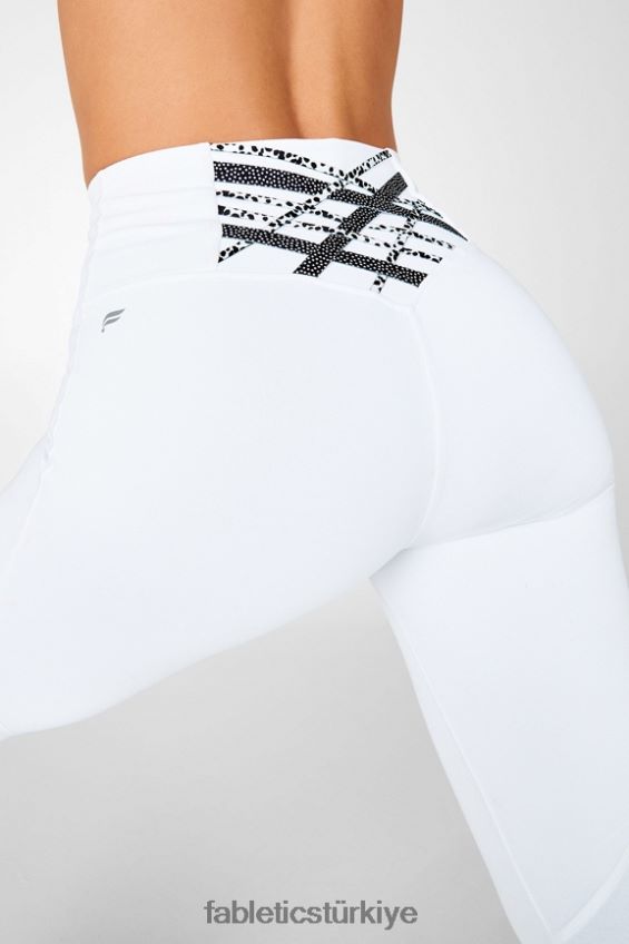 tr Fabletics kadınlar boost ii yüksek belli askılı kapri beyaz/mikro nokta 40R06B1318