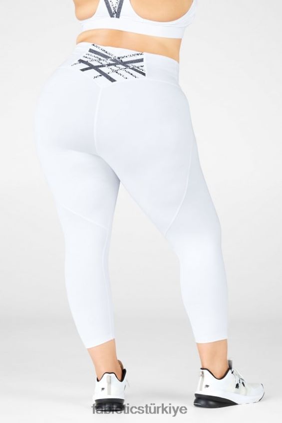 tr Fabletics kadınlar boost ii yüksek belli askılı kapri beyaz/mikro nokta 40R06B1319
