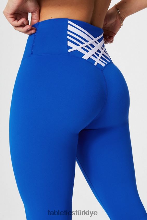 tr Fabletics kadınlar boost powerhold yüksek belli 7/8 tayt 58 celeste/klasik beyaz 40R06B840