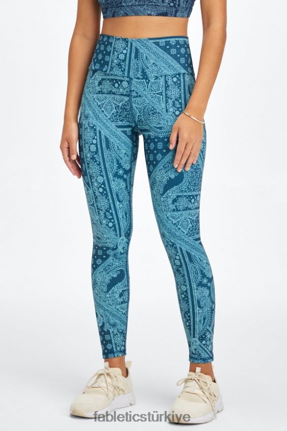 tr Fabletics kadınlar boost powerhold yüksek belli 7/8 tayt 60 mavi nova bandana/tapyoka 40R06B849