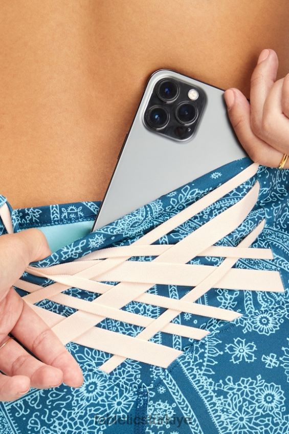 tr Fabletics kadınlar boost powerhold yüksek belli 7/8 tayt 60 mavi nova bandana/tapyoka 40R06B849