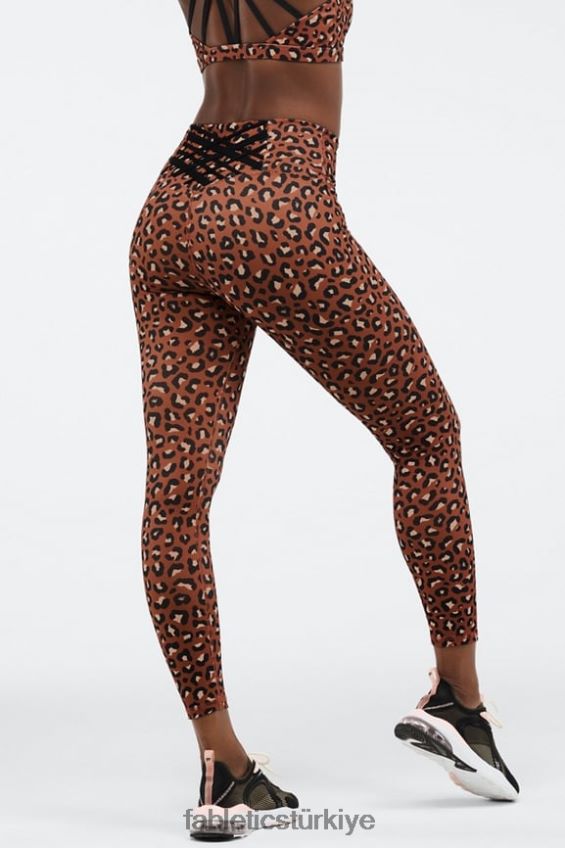tr Fabletics kadınlar boost powerhold yüksek belli 7/8 tayt 62 kahve meru/siyah 40R06B860