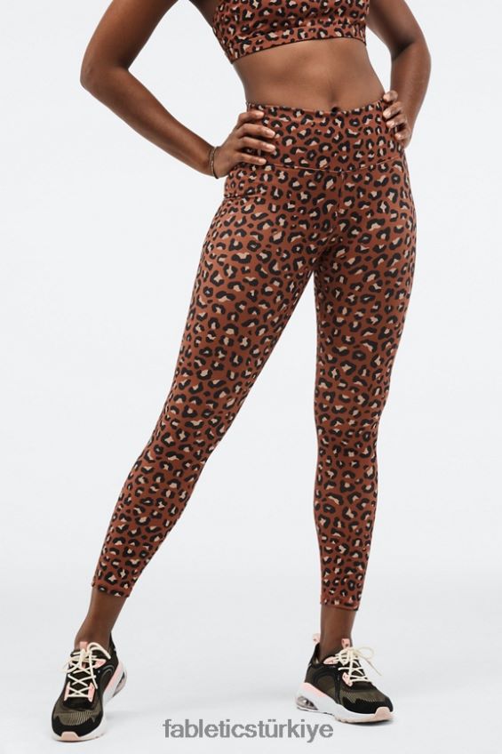 tr Fabletics kadınlar boost powerhold yüksek belli 7/8 tayt 62 kahve meru/siyah 40R06B860