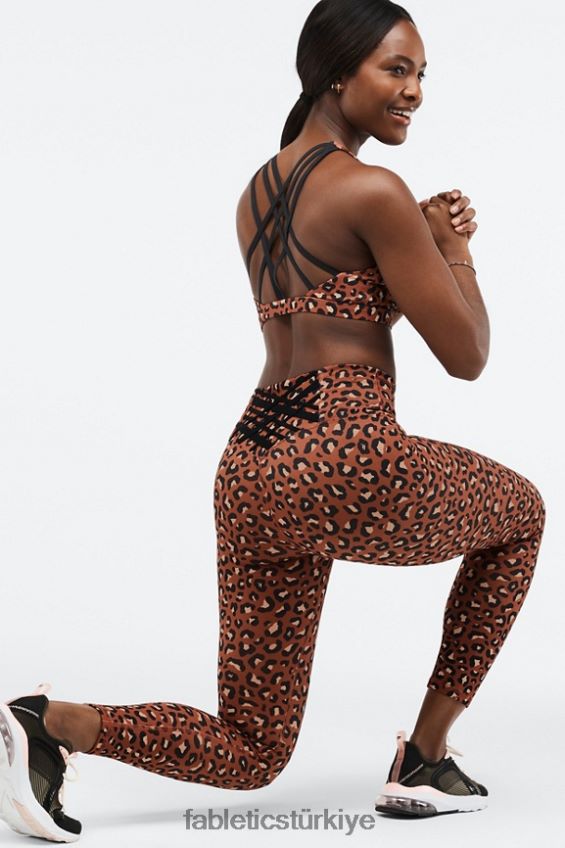 tr Fabletics kadınlar boost powerhold yüksek belli 7/8 tayt 62 kahve meru/siyah 40R06B860