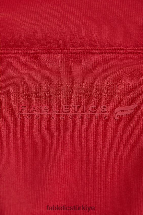tr Fabletics kadınlar bulut dikişsiz yüksek belli tayt koyu kırmızı/la logo çubuğu 40R06B833
