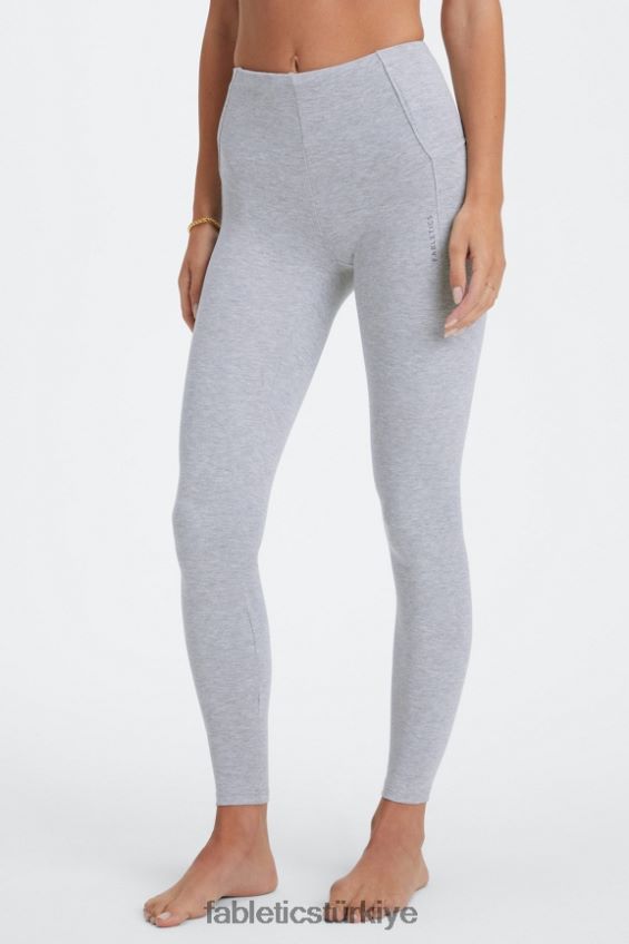 tr Fabletics kadınlar canlı yüksek belli tayt klasik gri melanj 40R06B1132
