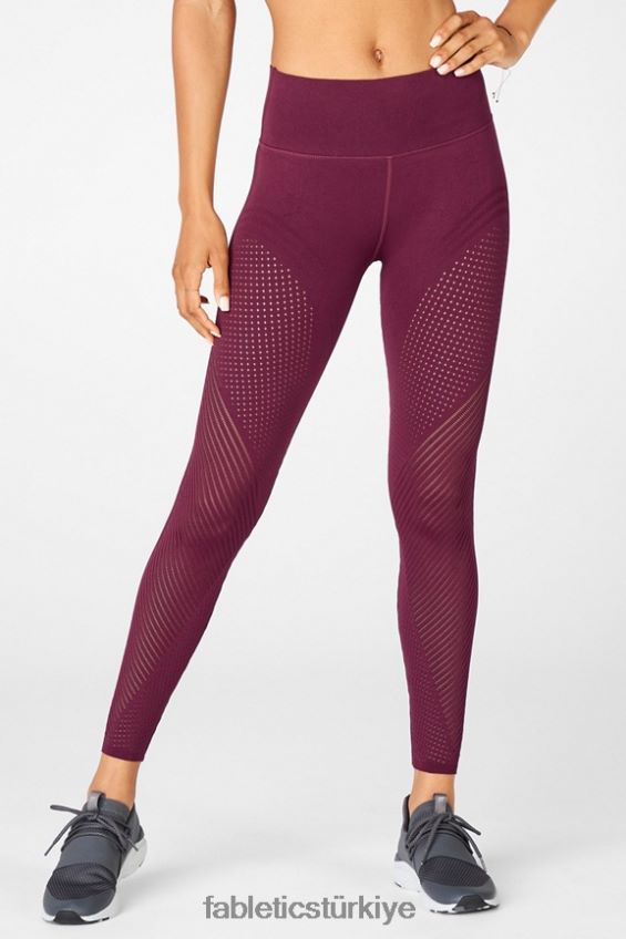 tr Fabletics kadınlar şekillendirilmiş yüksek belli tayt Porto şarabı 40R06B1247