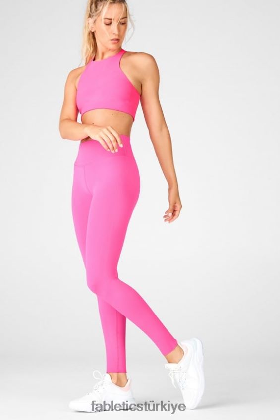 tr Fabletics kadınlar şekillendirilmiş yüksek belli tayt floresan pembe 40R06B1246