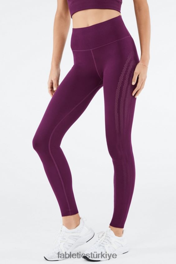 tr Fabletics kadınlar şekillendirilmiş yüksek belli tayt koyu erik 40R06B1244