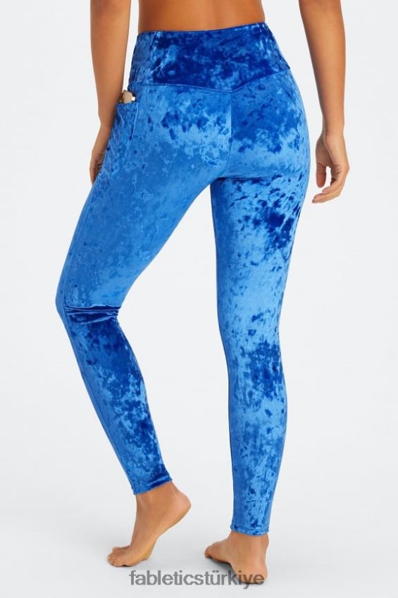 tr Fabletics kadınlar ezilmiş kadife çapraz tayt celeste 40R06B1076