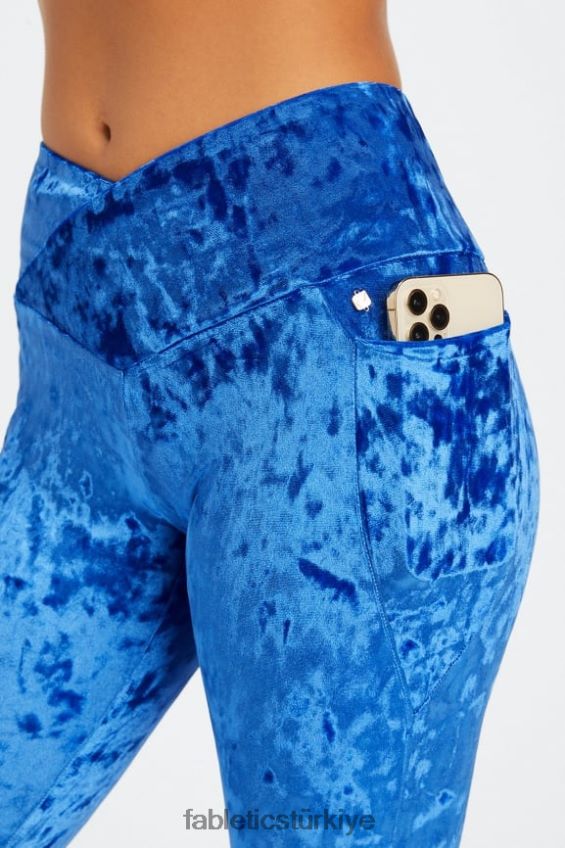 tr Fabletics kadınlar ezilmiş kadife çapraz tayt celeste 40R06B1076