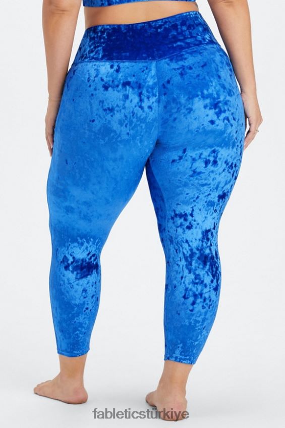tr Fabletics kadınlar ezilmiş kadife çapraz tayt celeste 40R06B1077