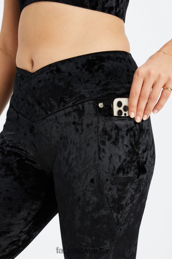 tr Fabletics kadınlar ezilmiş kadife çapraz tayt siyah 40R06B1075